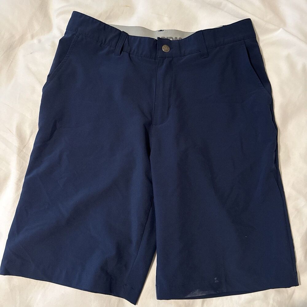 Adidas Golf Flat Front Shorts Belt Loops Mens Size 32x10 Polyester Spandex Blend